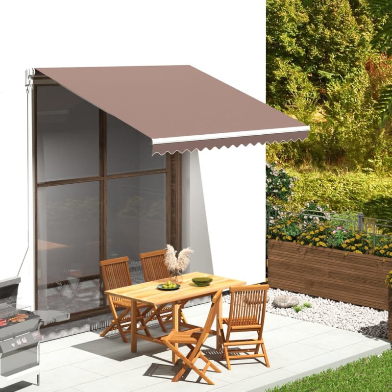 vidaXL Tela de repuesto para toldo marrón 3x2,5 m vidaXL Tela de repuesto para toldo marrón 3x2,5 m