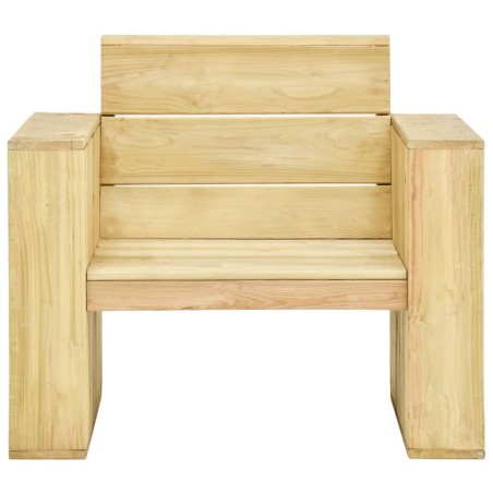 vidaXL Silla de jardín de madera de pino impregnada 89x76x76 cm