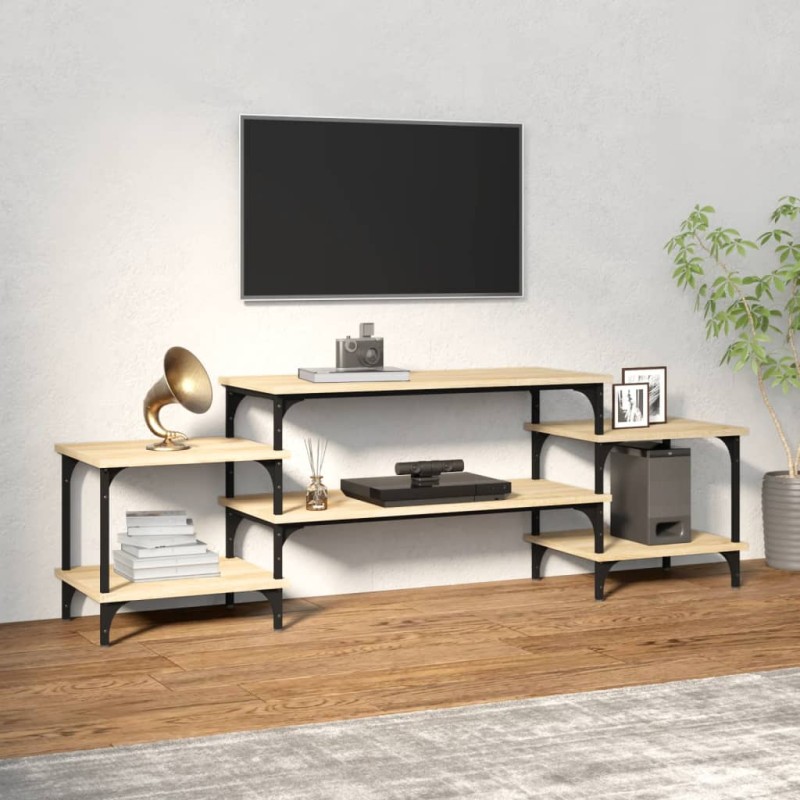vidaXL Mueble para TV madera contrachapada roble Sonoma 157x35x52 cm