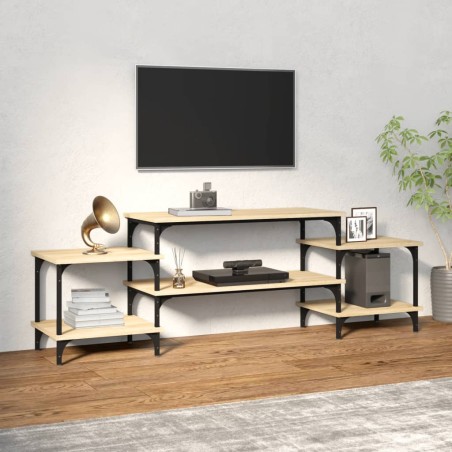 vidaXL Mueble para TV madera contrachapada roble Sonoma 157x35x52 cm