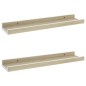 vidaXL Estantes de pared 2 unidades blanco y roble Sonoma 40x9x3 cm vidaXL Estantes de pared 2 unidades blanco y roble Sonoma 40x9x3 cm