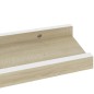 vidaXL Estantes de pared 2 unidades blanco y roble Sonoma 40x9x3 cm vidaXL Estantes de pared 2 unidades blanco y roble Sonoma 40x9x3 cm