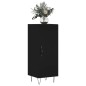 vidaXL Aparador de madera contrachapada negro 34,5x34x90 cm vidaXL Aparador de madera contrachapada negro 34,5x34x90 cm