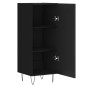 vidaXL Aparador de madera contrachapada negro 34,5x34x90 cm vidaXL Aparador de madera contrachapada negro 34,5x34x90 cm
