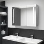 vidaXL Armario de baño con espejo LED gris hormigón 89x14x62 cm vidaXL Armario de baño con espejo LED gris hormigón 89x14x62 cm