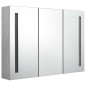 vidaXL Armario de baño con espejo LED gris hormigón 89x14x62 cm vidaXL Armario de baño con espejo LED gris hormigón 89x14x62 cm