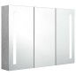 vidaXL Armario de baño con espejo LED gris hormigón 89x14x62 cm vidaXL Armario de baño con espejo LED gris hormigón 89x14x62 cm