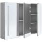 vidaXL Armario de baño con espejo LED gris hormigón 89x14x62 cm vidaXL Armario de baño con espejo LED gris hormigón 89x14x62 cm