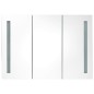 vidaXL Armario de baño con espejo LED gris hormigón 89x14x62 cm vidaXL Armario de baño con espejo LED gris hormigón 89x14x62 cm