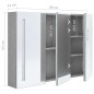 vidaXL Armario de baño con espejo LED gris hormigón 89x14x62 cm vidaXL Armario de baño con espejo LED gris hormigón 89x14x62 cm