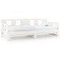 vidaXL Sofá cama extraíble madera maciza de pino blanco 2x(90x190) cm