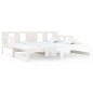 vidaXL Sofá cama extraíble madera maciza de pino blanco 2x(90x190) cm