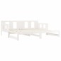 vidaXL Sofá cama extraíble madera maciza de pino blanco 2x(90x190) cm