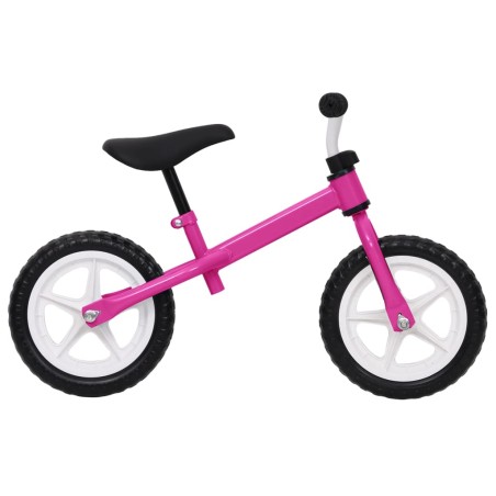 vidaXL Bicicleta sin pedales 11 pulgadas rosa