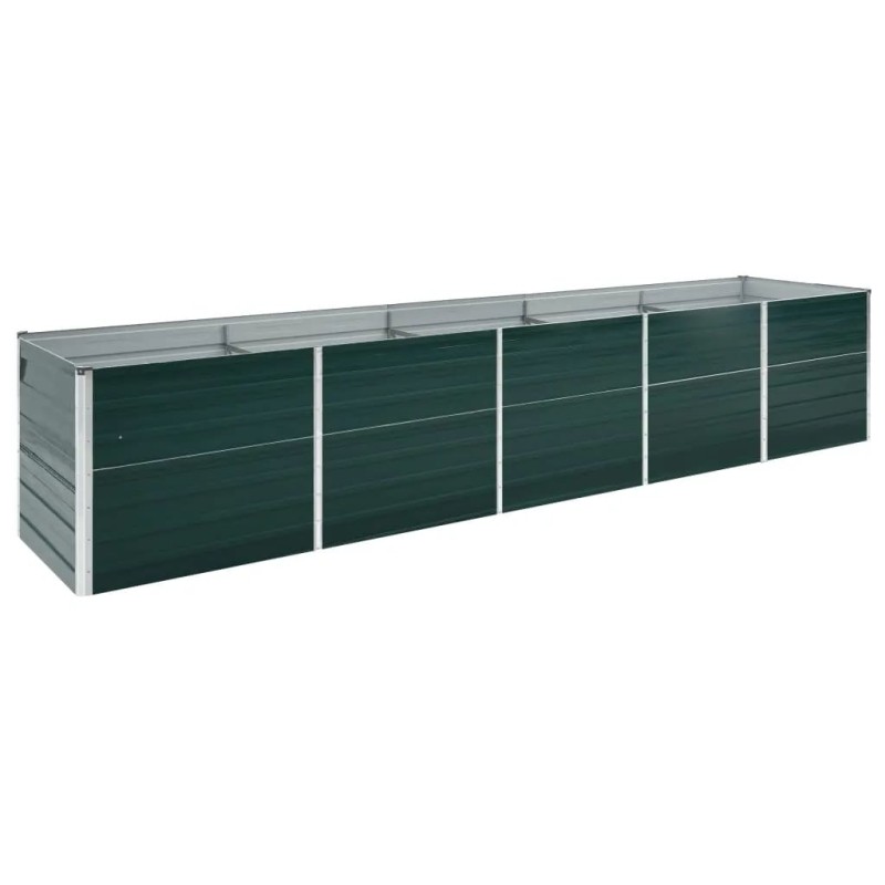 vidaXL Arriate de acero galvanizado verde 400x80x45 cm vidaXL Arriate de acero galvanizado verde 400x80x45 cm