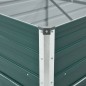 vidaXL Arriate de acero galvanizado verde 400x80x45 cm vidaXL Arriate de acero galvanizado verde 400x80x45 cm