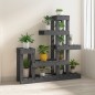 vidaXL Soporte para plantas madera maciza de pino gris 92x25x97 cm vidaXL Soporte para plantas madera maciza de pino gris 92x25x97 cm
