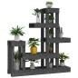 vidaXL Soporte para plantas madera maciza de pino gris 92x25x97 cm vidaXL Soporte para plantas madera maciza de pino gris 92x25x97 cm