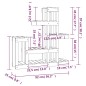 vidaXL Soporte para plantas madera maciza de pino gris 92x25x97 cm vidaXL Soporte para plantas madera maciza de pino gris 92x25x97 cm