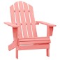 vidaXL Silla de jardín Adirondack madera maciza de abeto rosa vidaXL Silla de jardín Adirondack madera maciza de abeto rosa