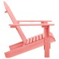 vidaXL Silla de jardín Adirondack madera maciza de abeto rosa vidaXL Silla de jardín Adirondack madera maciza de abeto rosa