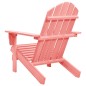 vidaXL Silla de jardín Adirondack madera maciza de abeto rosa vidaXL Silla de jardín Adirondack madera maciza de abeto rosa