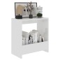 vidaXL Mesa auxiliar madera contrachapada blanco brillante 50x26x50 cm vidaXL Mesa auxiliar madera contrachapada blanco brillante 50x26x50 cm