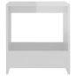 vidaXL Mesa auxiliar madera contrachapada blanco brillante 50x26x50 cm vidaXL Mesa auxiliar madera contrachapada blanco brillante 50x26x50 cm