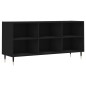 vidaXL Mueble de TV madera de ingeniería negro 103,5x30x50 cm vidaXL Mueble de TV madera de ingeniería negro 103,5x30x50 cm