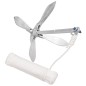 vidaXL Ancla plegable con cuerda hierro maleable plateado 10 kg