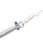 vidaXL Ancla plegable con cuerda hierro maleable plateado 10 kg