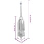 vidaXL Ancla plegable con cuerda hierro maleable plateado 10 kg