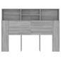 vidaXL Mueble cabecero gris Sonoma 140x19x103,5 cm vidaXL Mueble cabecero gris Sonoma 140x19x103,5 cm