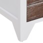 vidaXL Mesitas de noche con 2 cajones 2 unidades marrón y blanco vidaXL Mesitas de noche con 2 cajones 2 unidades marrón y blanco