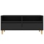 vidaXL Mueble de TV madera contrachapada negro 100x34,5x44,5 cm