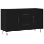vidaXL Aparador de madera de ingeniería negro 100x36x60 cm vidaXL Aparador de madera de ingeniería negro 100x36x60 cm