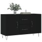 vidaXL Aparador de madera de ingeniería negro 100x36x60 cm vidaXL Aparador de madera de ingeniería negro 100x36x60 cm