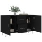 vidaXL Aparador de madera de ingeniería negro 100x36x60 cm vidaXL Aparador de madera de ingeniería negro 100x36x60 cm