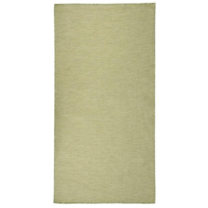 vidaXL Alfombra de exterior de tejido plano verde 100x200 cm vidaXL Alfombra de exterior de tejido plano verde 100x200 cm