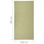 vidaXL Alfombra de exterior de tejido plano verde 100x200 cm vidaXL Alfombra de exterior de tejido plano verde 100x200 cm
