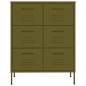 vidaXL Armario de cajones de acero verde oliva 80x35x101,5 cm vidaXL Armario de cajones de acero verde oliva 80x35x101,5 cm