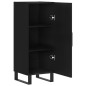vidaXL Aparador de madera contrachapada negro 34,5x34x90 cm vidaXL Aparador de madera contrachapada negro 34,5x34x90 cm