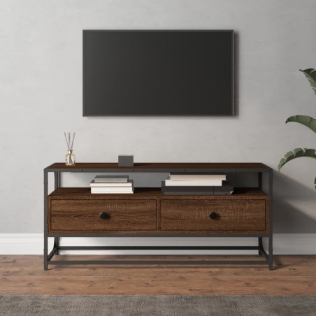 vidaXL Mueble de TV madera contrachapada roble marrón 100x35x45 cm