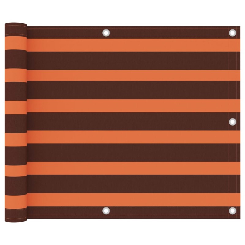 vidaXL Toldo para balcón tela oxford naranja y marrón 75x400 cm vidaXL Toldo para balcón tela oxford naranja y marrón 75x400 cm