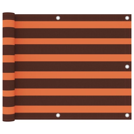 vidaXL Toldo para balcón tela oxford naranja y marrón 75x400 cm
