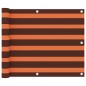 vidaXL Toldo para balcón tela oxford naranja y marrón 75x400 cm vidaXL Toldo para balcón tela oxford naranja y marrón 75x400 cm