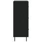 vidaXL Aparador de madera contrachapada negro 34,5x34x90 cm