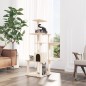 vidaXL Rascador para gatos con postes de sisal color crema 142 cm