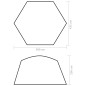 vidaXL Carpa para piscina de tela verde 500x433x250 cm