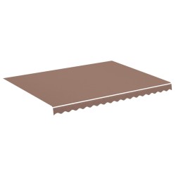 vidaXL Tela de repuesto para toldo marrón 4x3 m